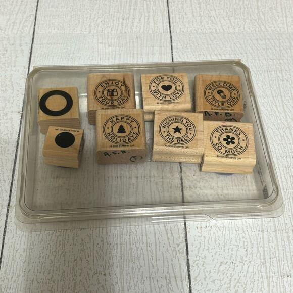 Stampin Up! 2006 Two-Step Stampin Riveting Set Of 8 Stamps - Picture 6 of 7